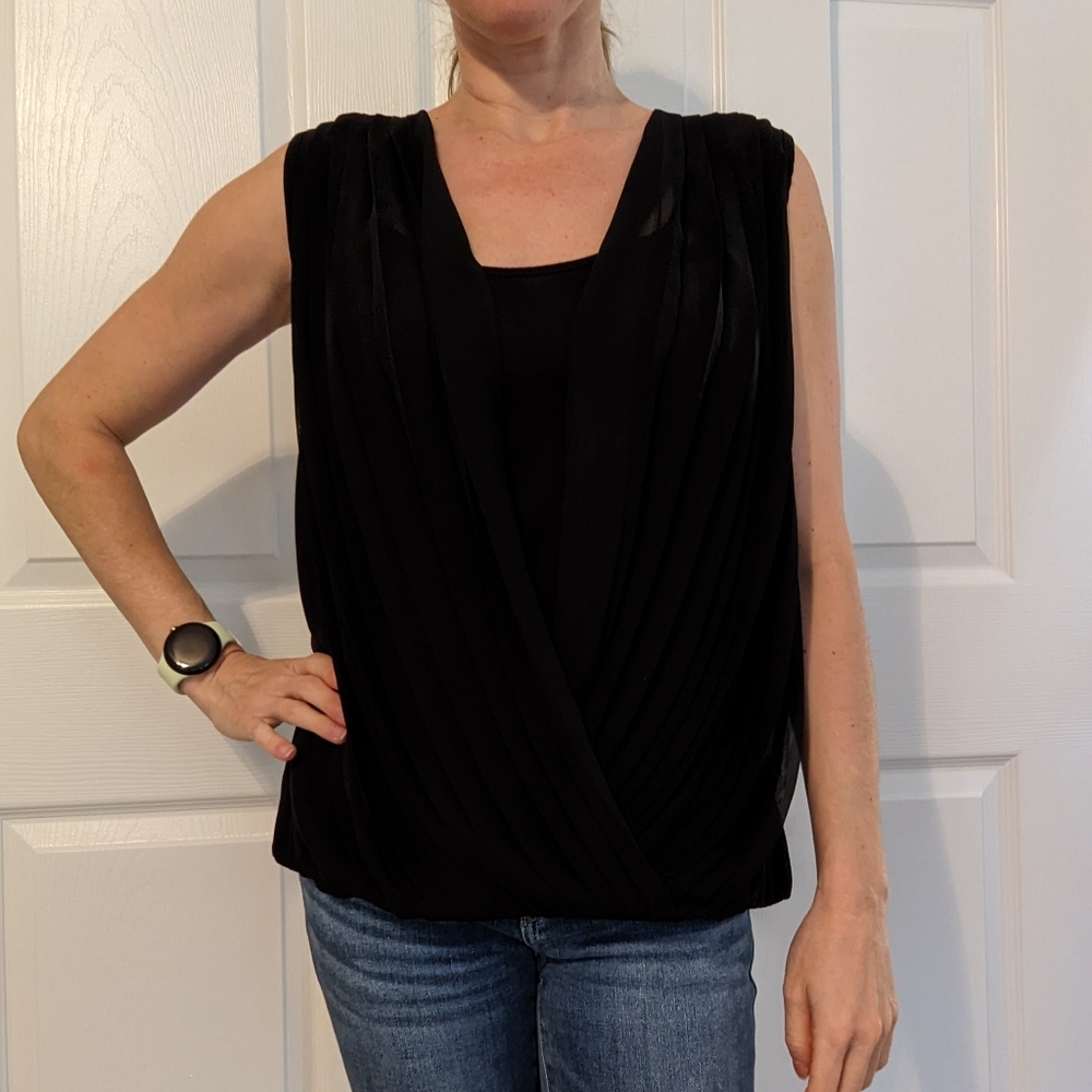 Jennifer Lopez | Draped Front Top | Black | S